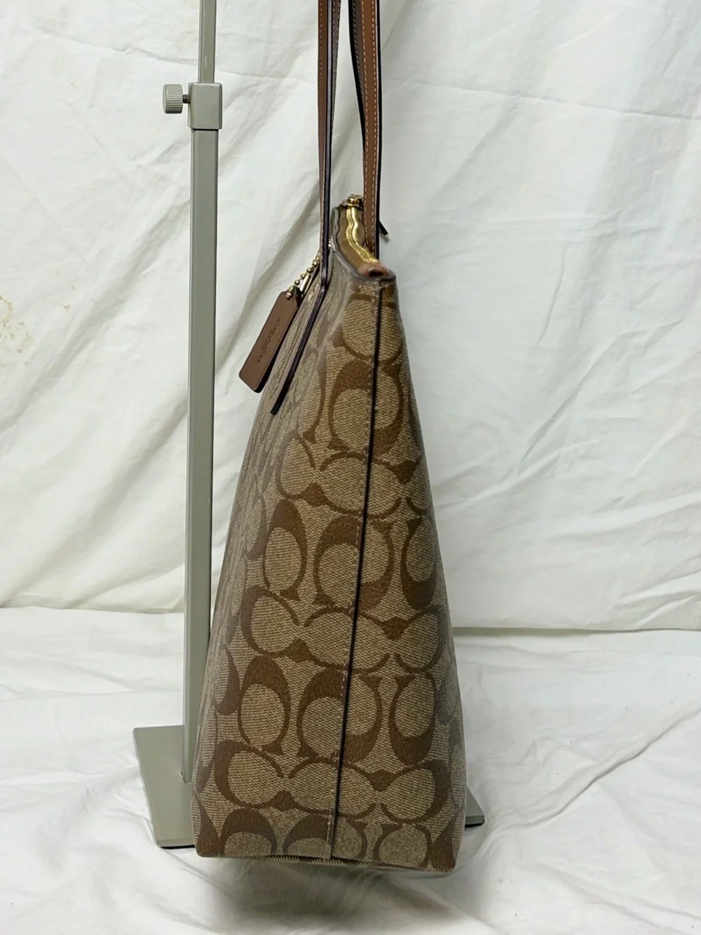 Coach Zip Top Tote #4455 | Signature Canvas Tote | Like New